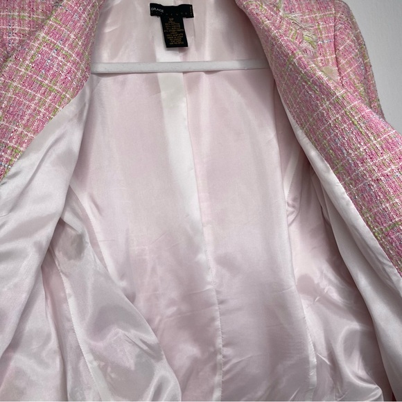 Grace Elements Women”s Pink Blazer 8P Textured Fringe Barbie Cottagecore Boho - Picture 12 of 15